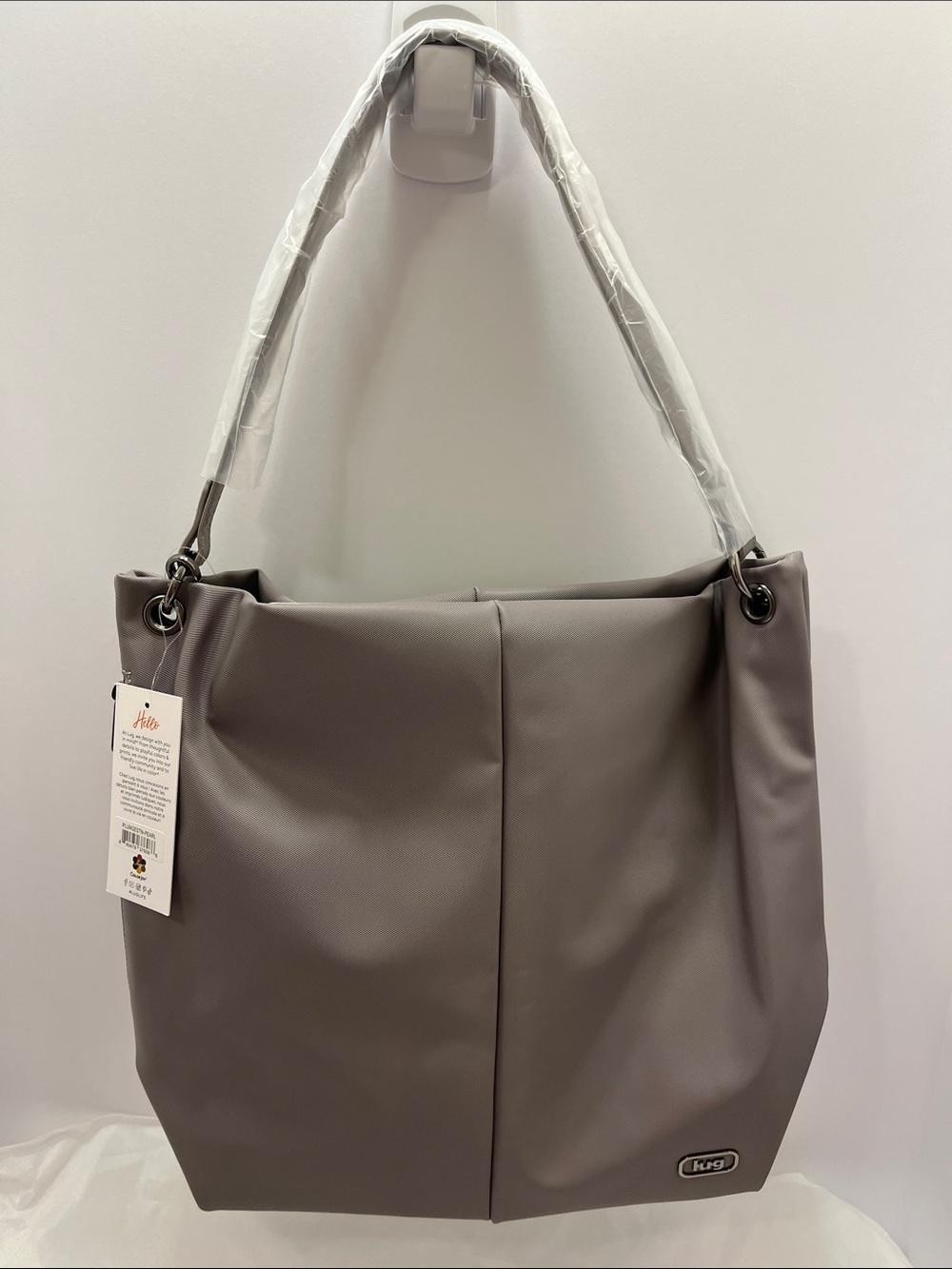 LUG - Plunge 2 Satin Luxe VL Carry-All Crossbody/Shoulder Bag in Pearl